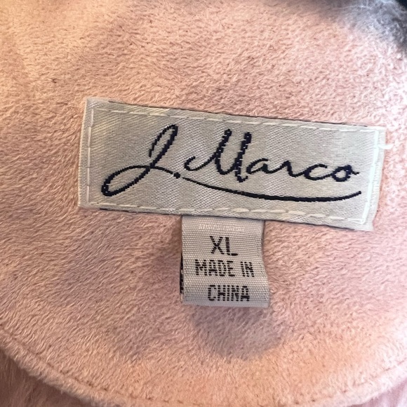 Pretty in Pink!  Fun Sweater Jacket, faux suede and fur. - Picture 3 of 4